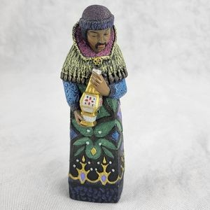 Enesco King With Frankincense Mahogany Miracle Nativity Figurine 1997 Parastone